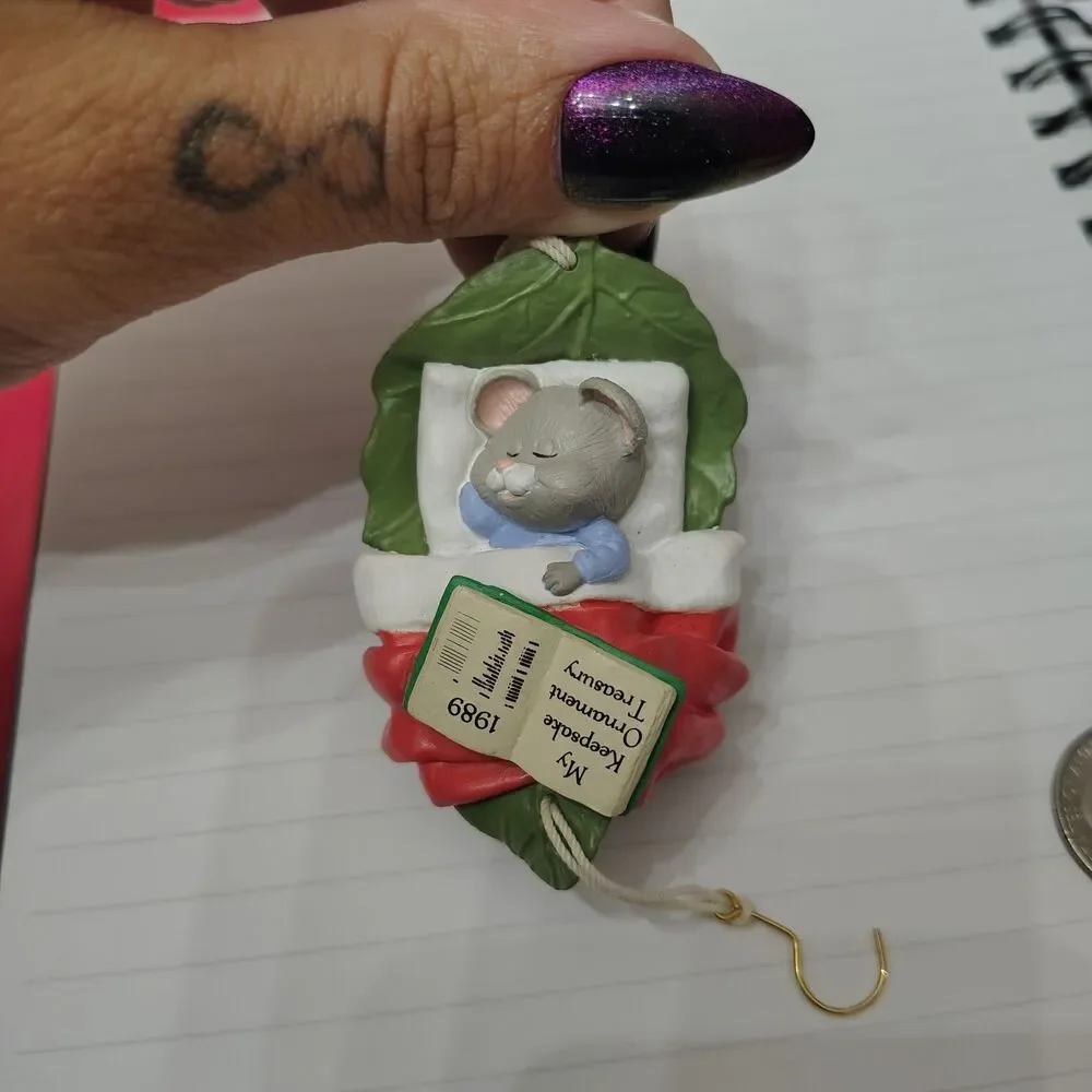 VTG 1989 Hallmark Christmas CLUB Ornament COLLECT a DREAM With Mouse